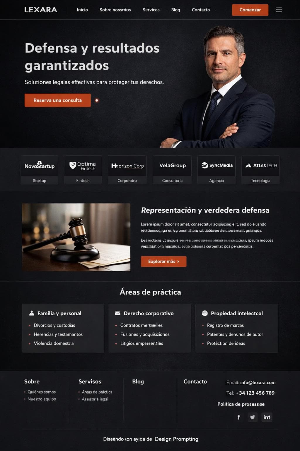 Propiedades Zenit — vista previa del theme