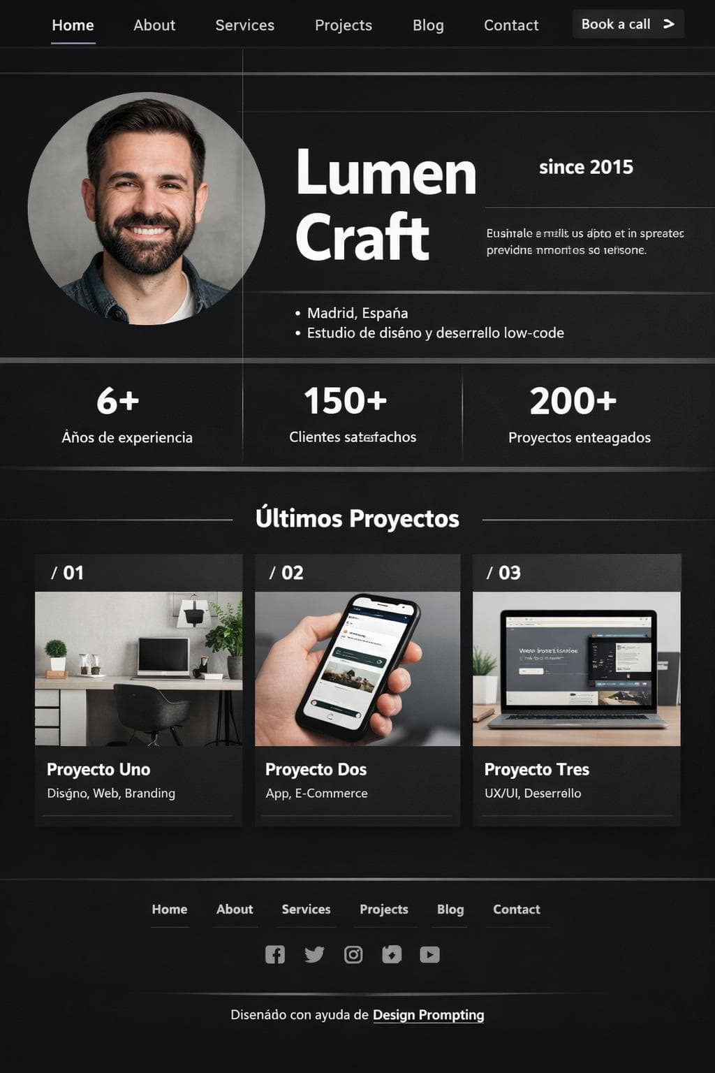 Proyecto Zenit — vista previa del theme