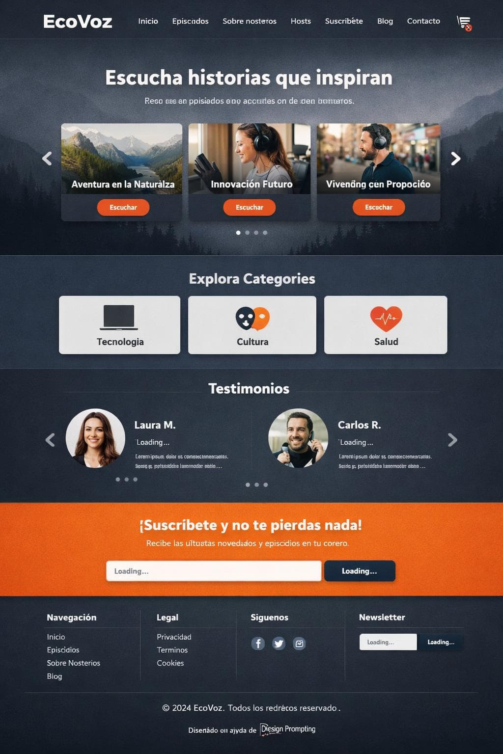 Radio Vega — vista previa del theme