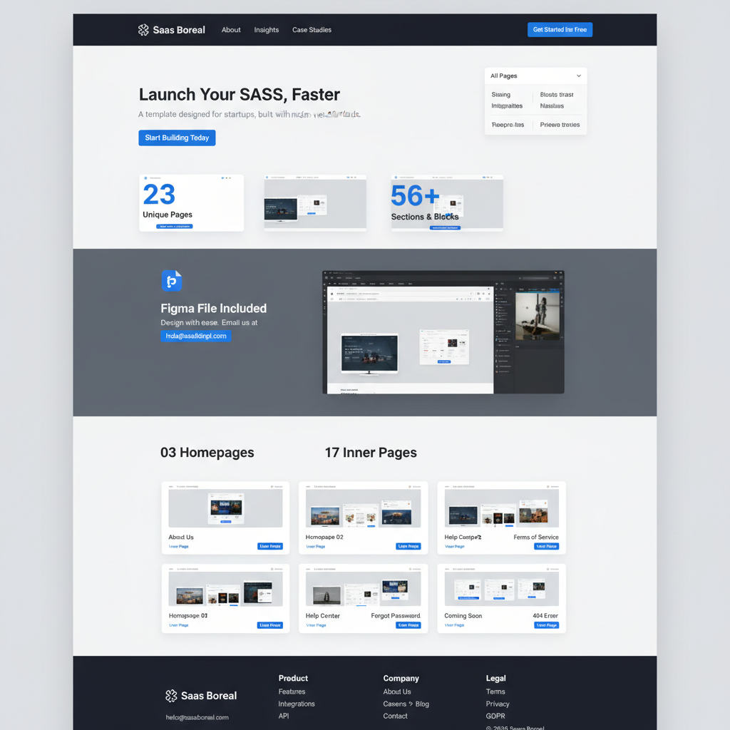 Saas Boreal — vista previa del theme