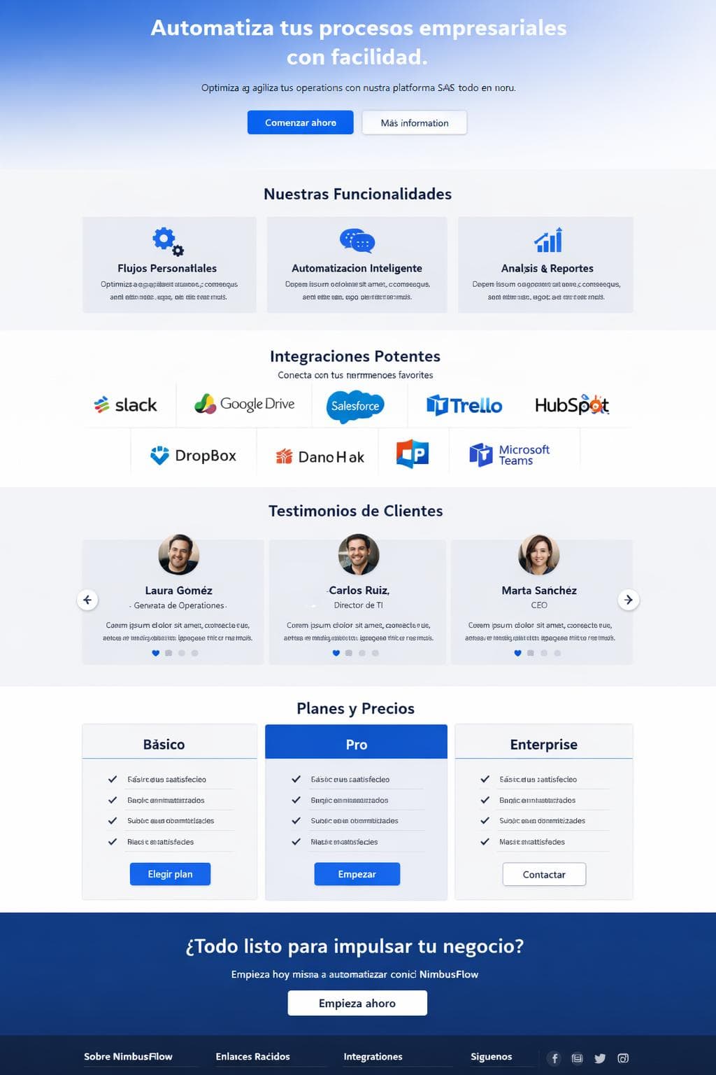Saas Marea — vista previa del theme