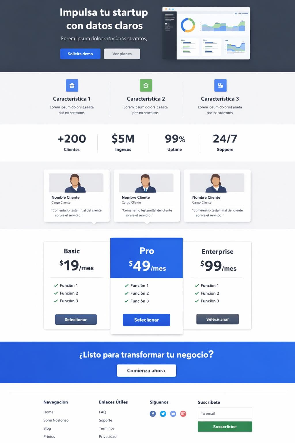 Saas Nimbo — vista previa del theme