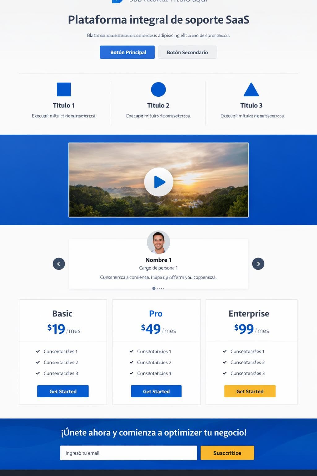 Saas Titan — vista previa del theme