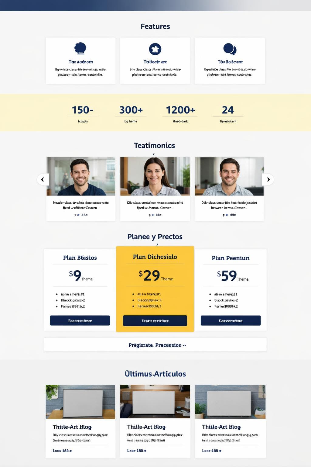 Saber Faro — vista previa del theme