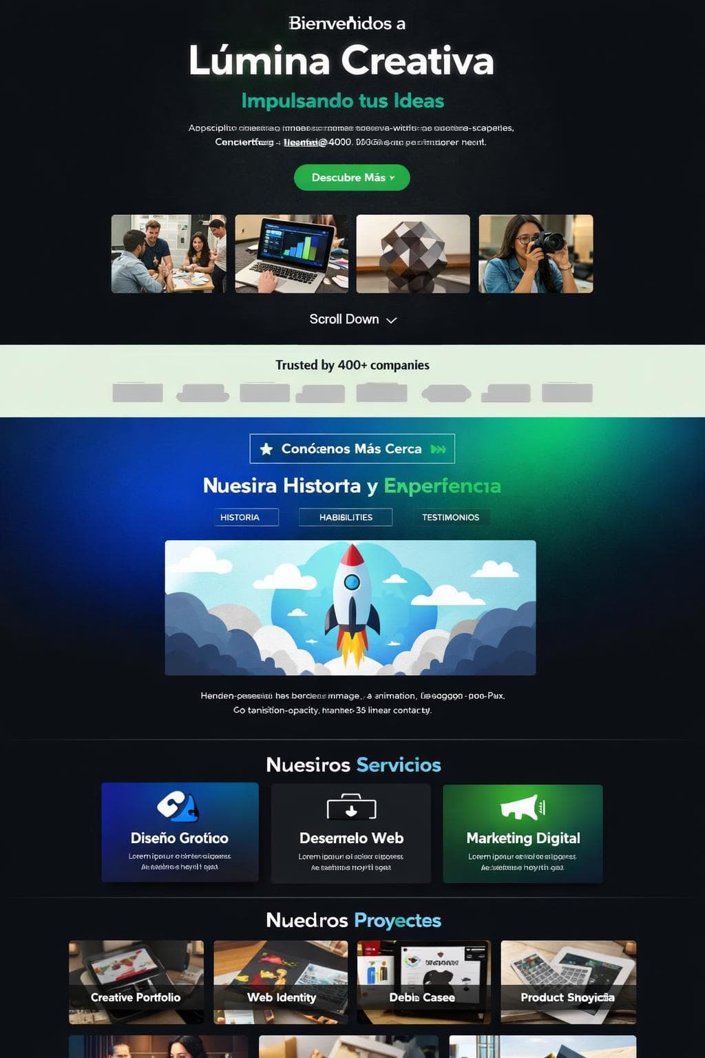Saber Lúmina — vista previa del theme