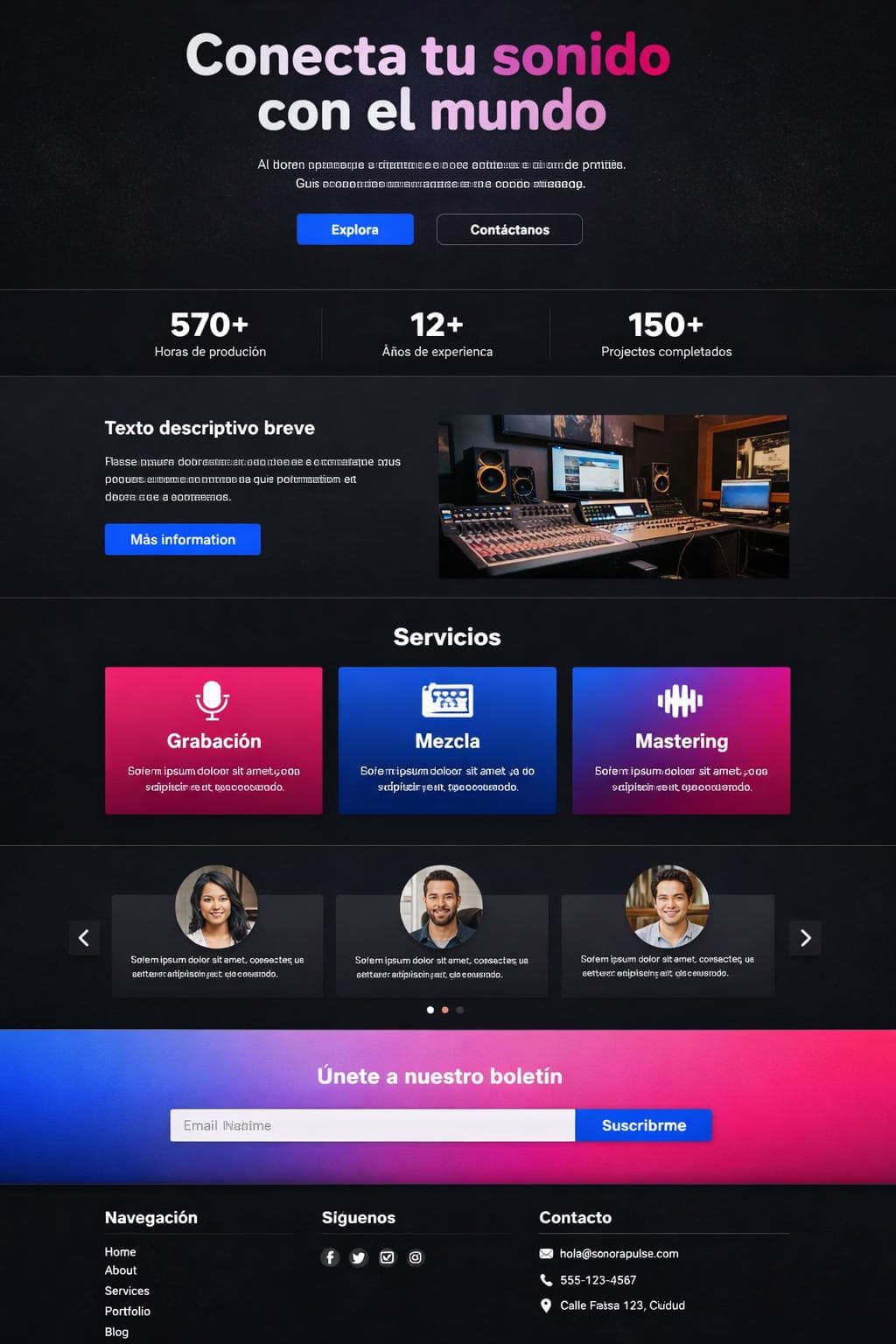 Saber Olmo — vista previa del theme