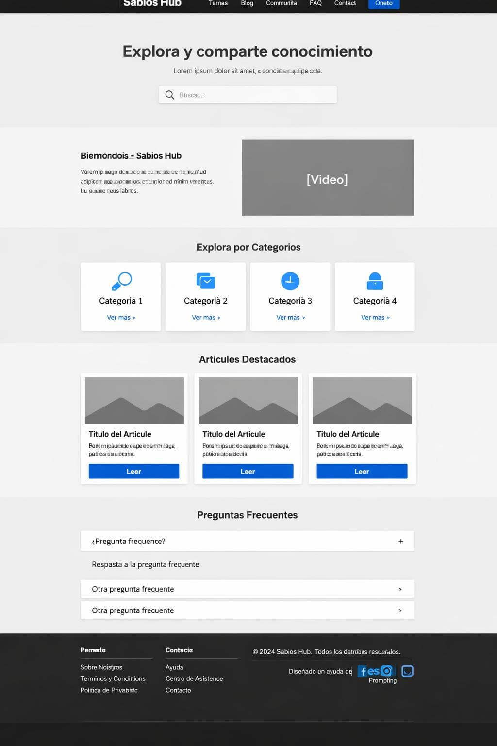 Sabios Hub — vista previa del theme