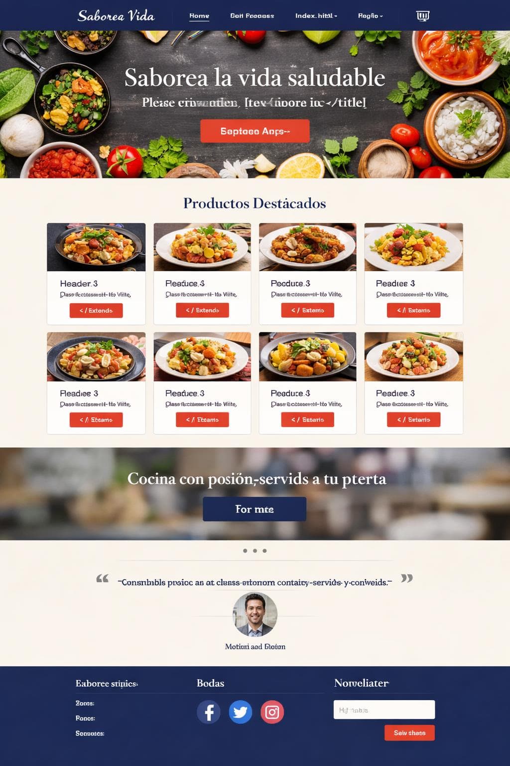 Saborea Vida — vista previa del theme