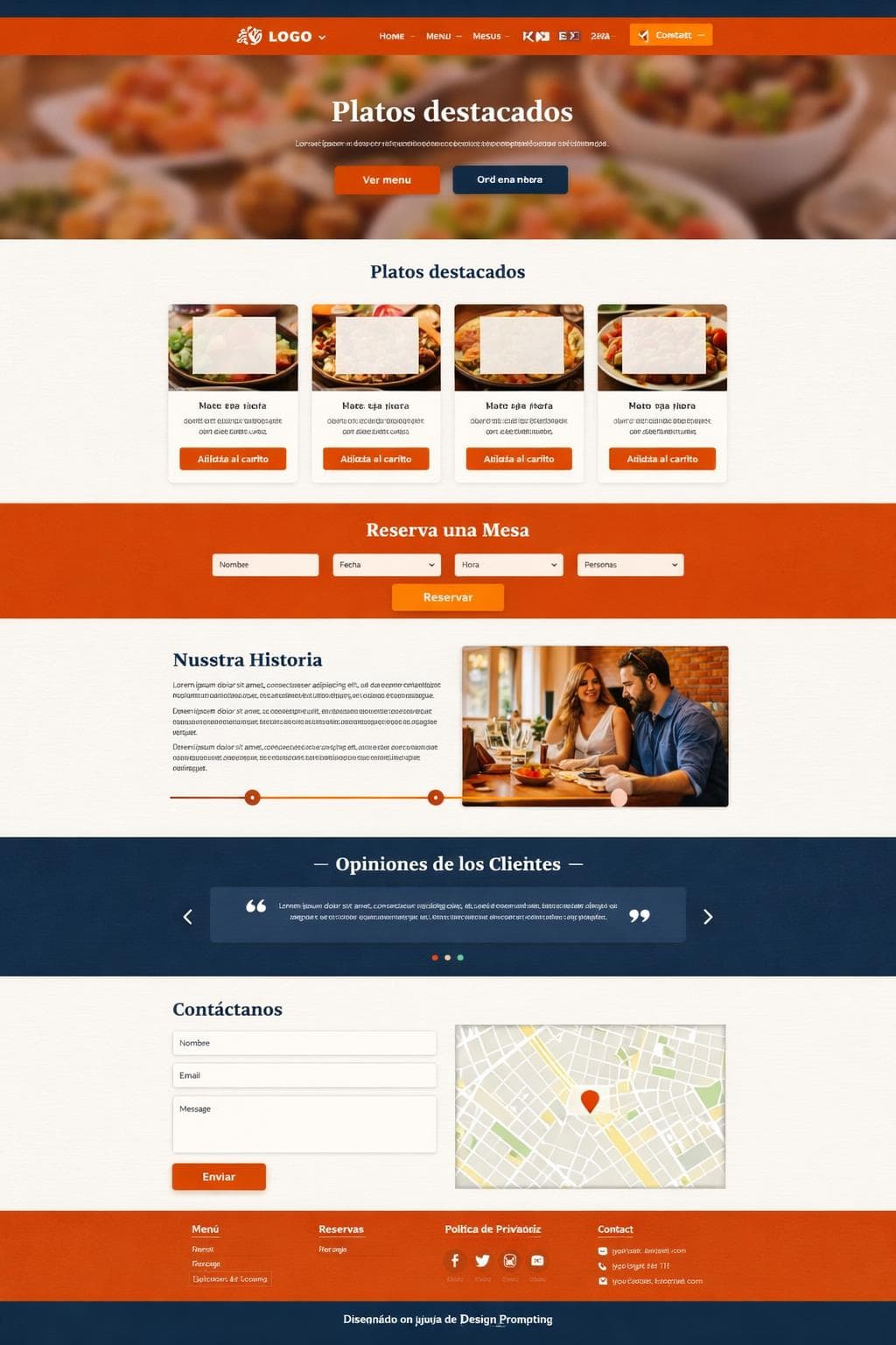 SaboreaBistro — vista previa del theme