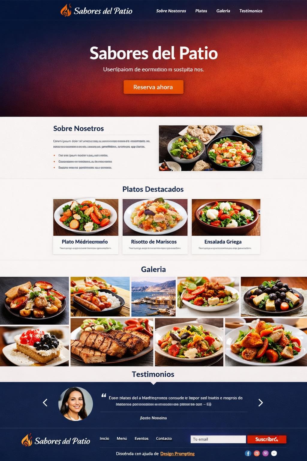 Sabores del Patio — vista previa del theme