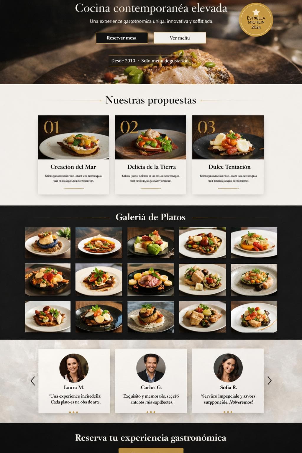 Sabores Elevados — vista previa del theme