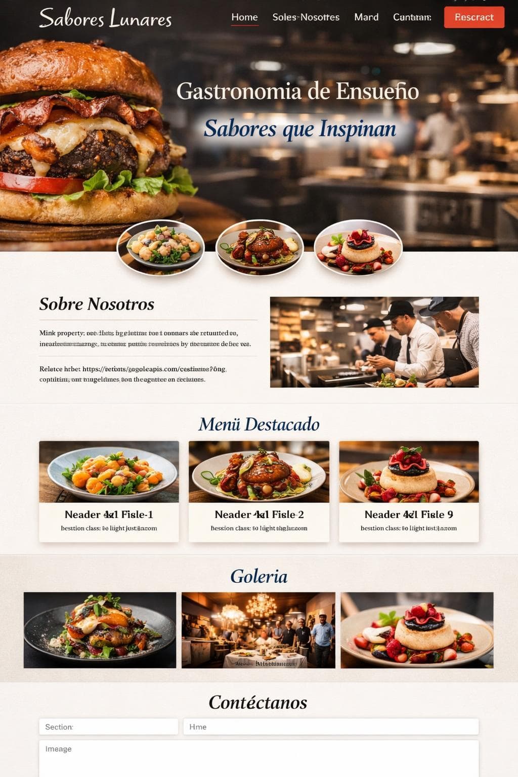 Sabores Lunares — vista previa del theme