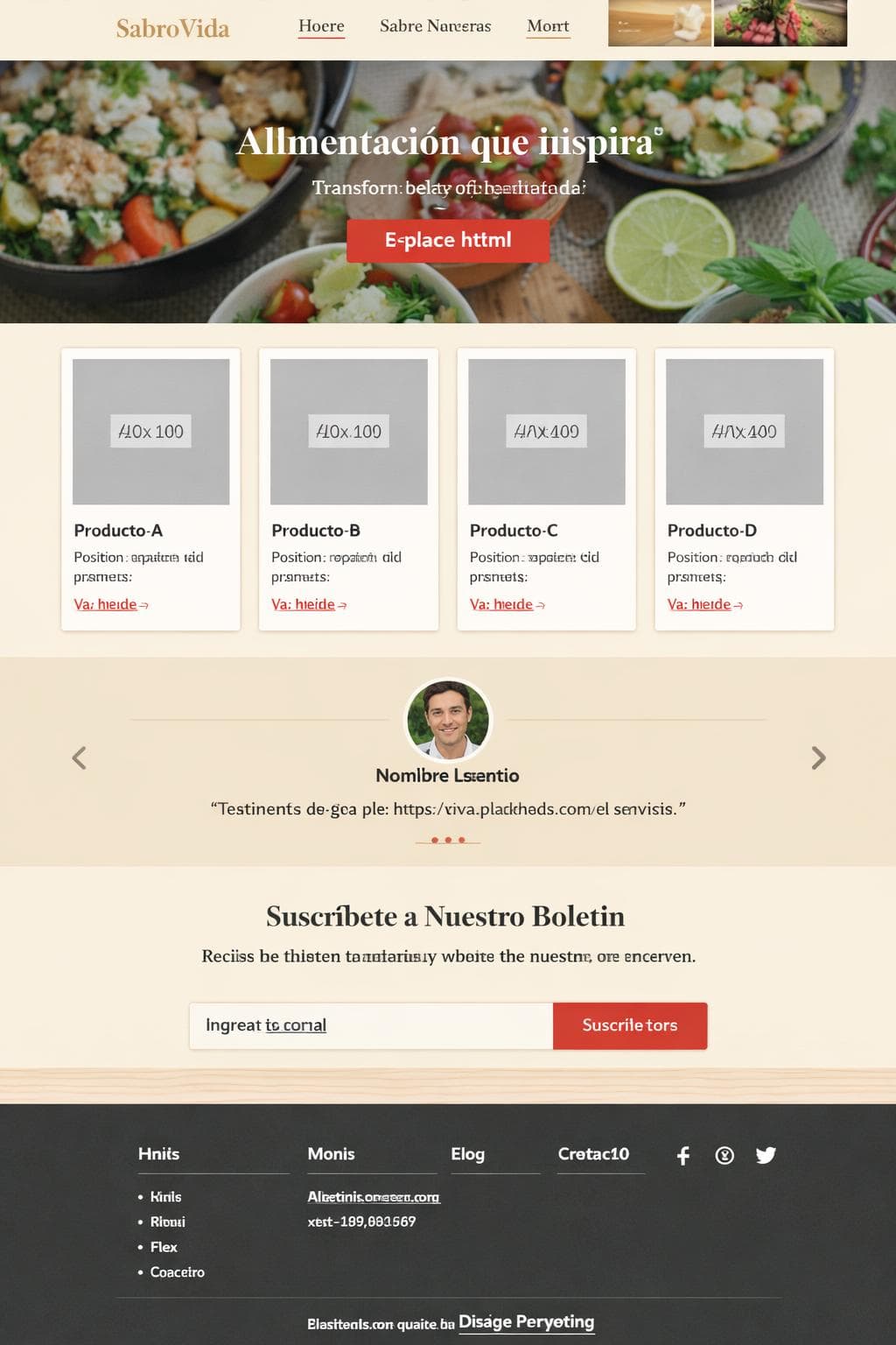 SabroVida — vista previa del theme