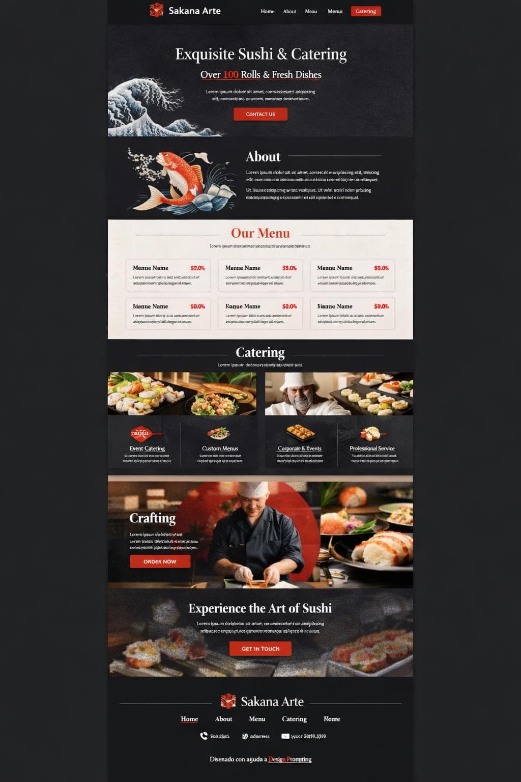 Sakana Arte — vista previa del theme