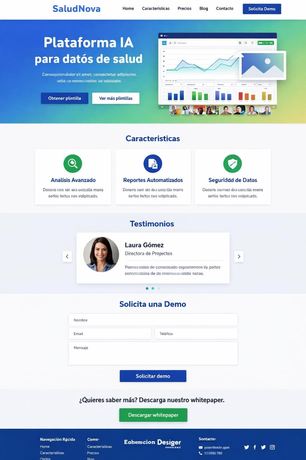 Salud Ámbar — vista previa del theme