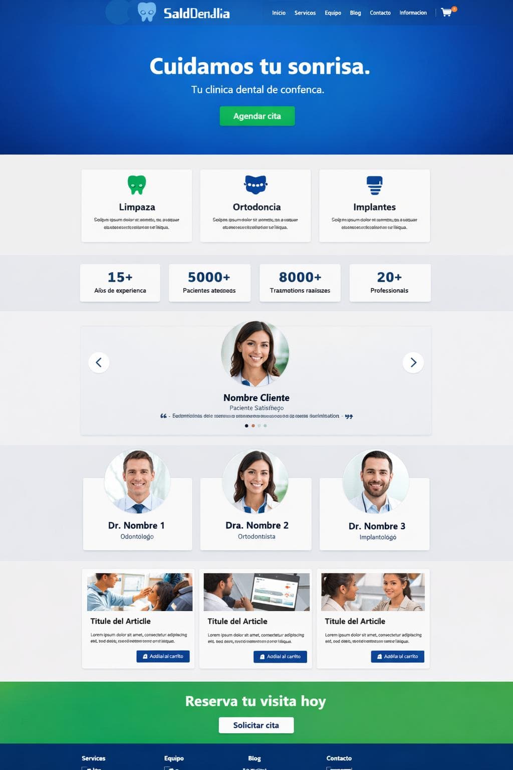 Salud Dentalia — vista previa del theme