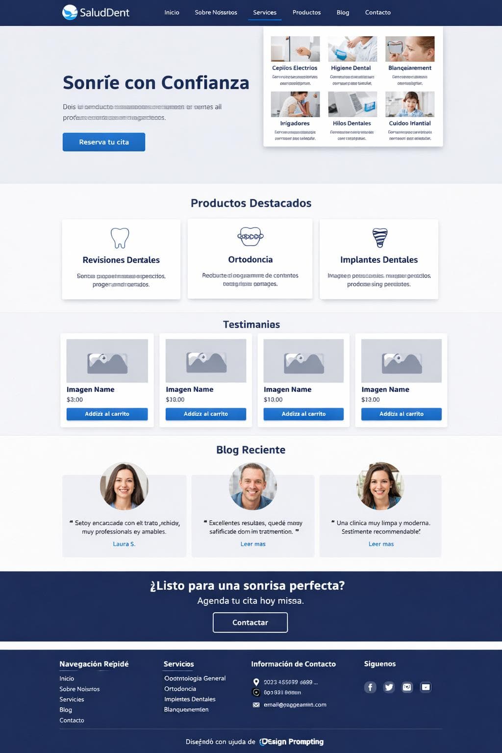 SaludDent — vista previa del theme