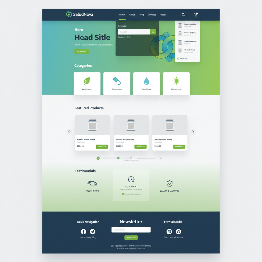 SaludNova — vista previa del theme