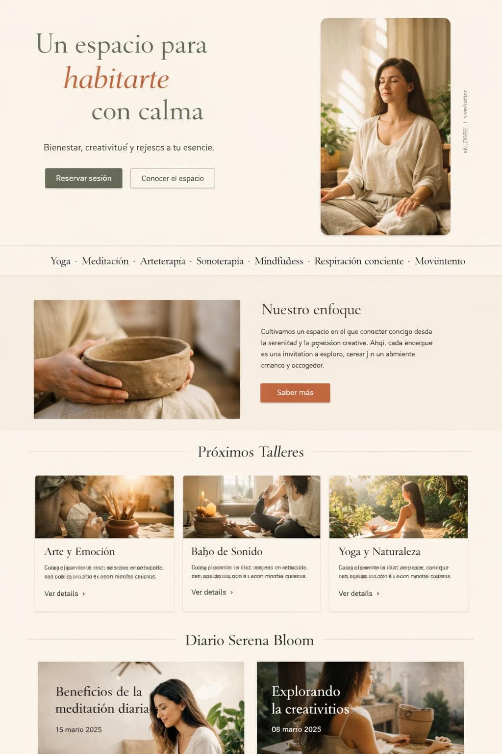 Serena Bloom — vista previa del theme