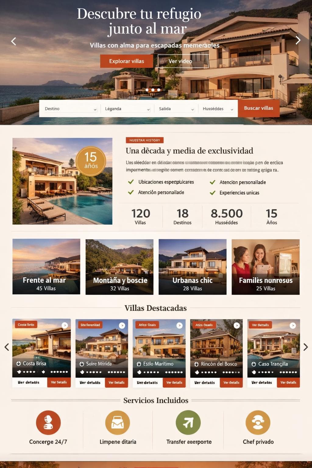 Solmare Retreats — vista previa del theme