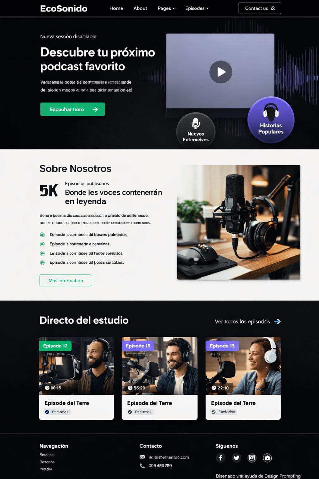 Sonido Vega — vista previa del theme