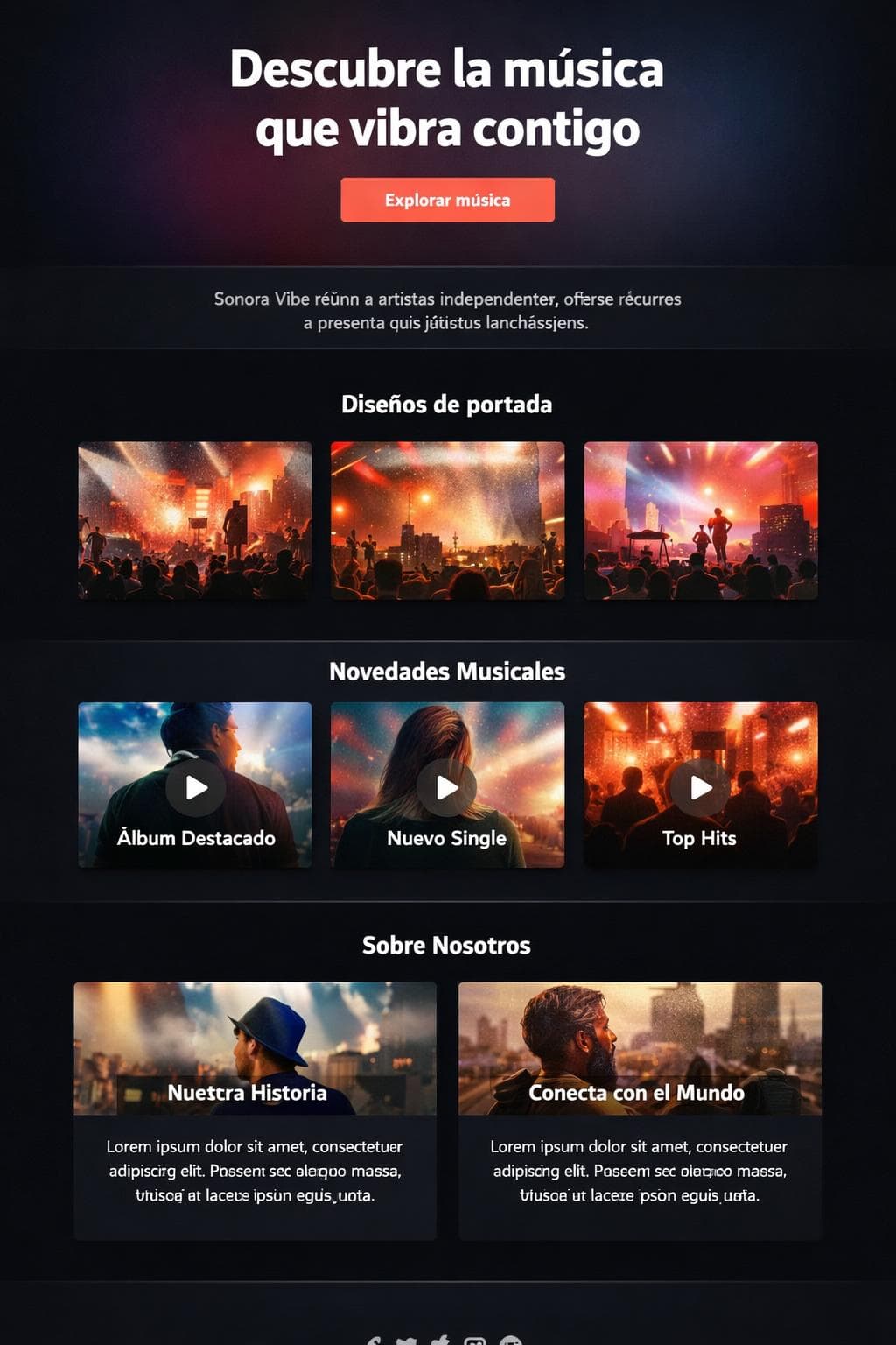 Sonora Vibe — vista previa del theme