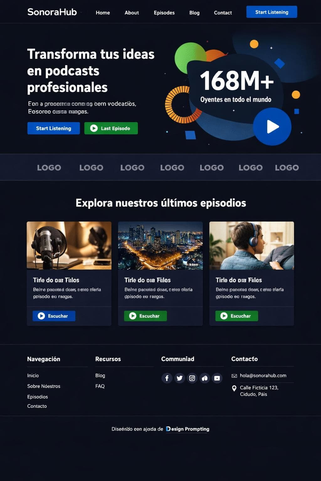 SonoraHub — vista previa del theme