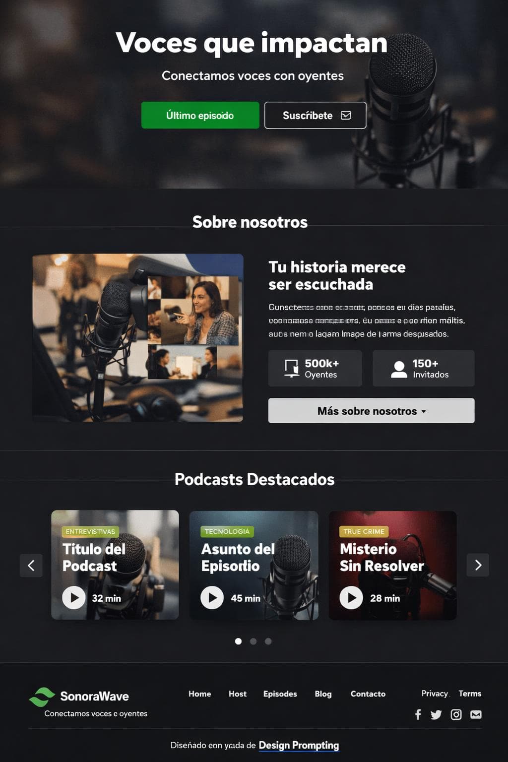SonoraWave — vista previa del theme