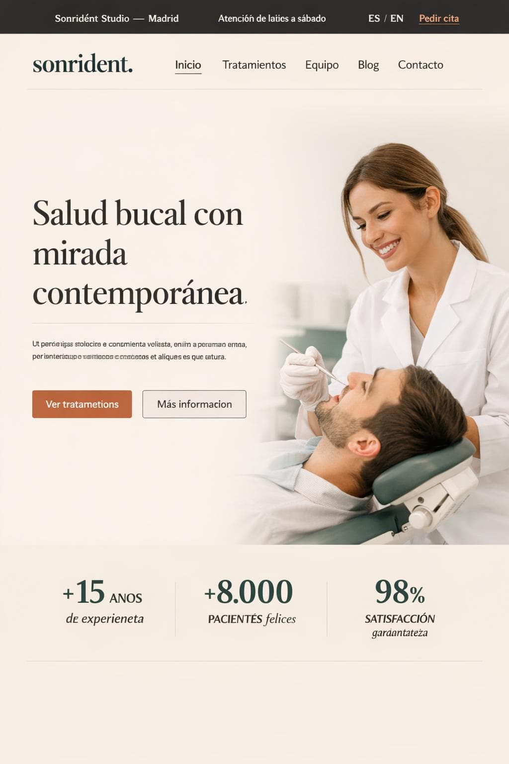 Sonrident Studio — vista previa del theme