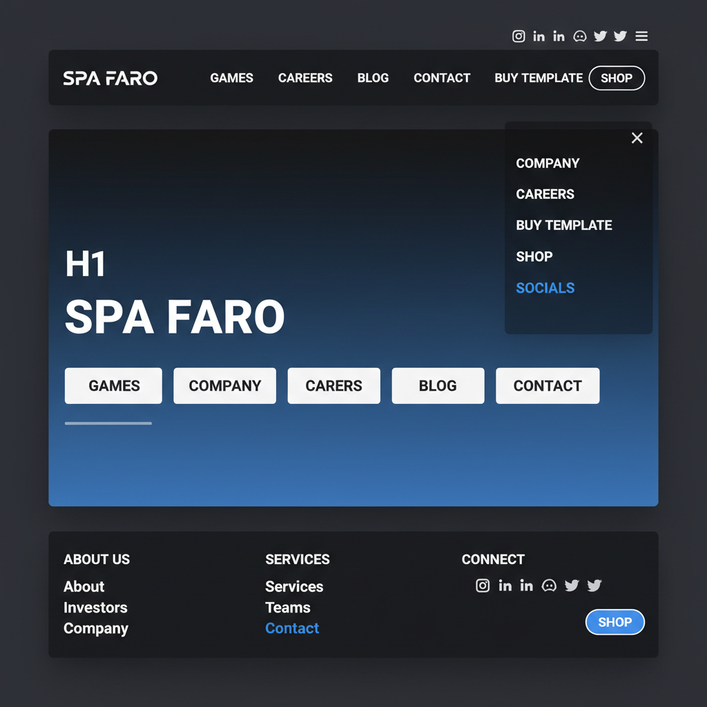 Spa Faro — vista previa del theme
