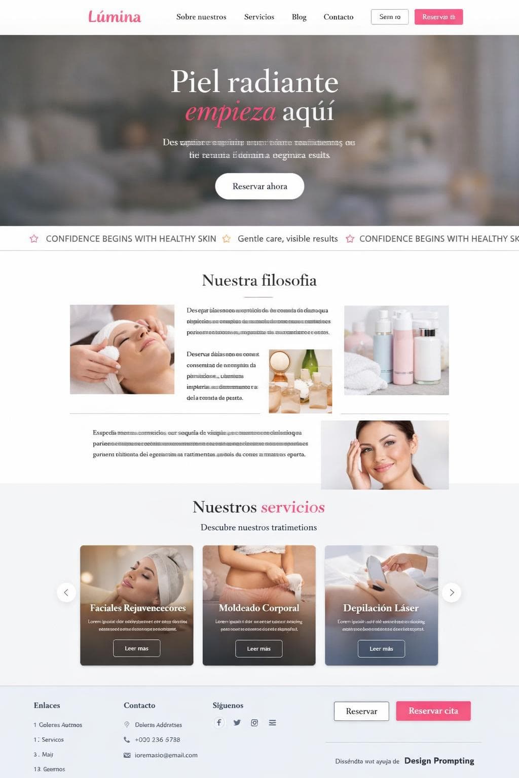 Spa Zafiro — vista previa del theme