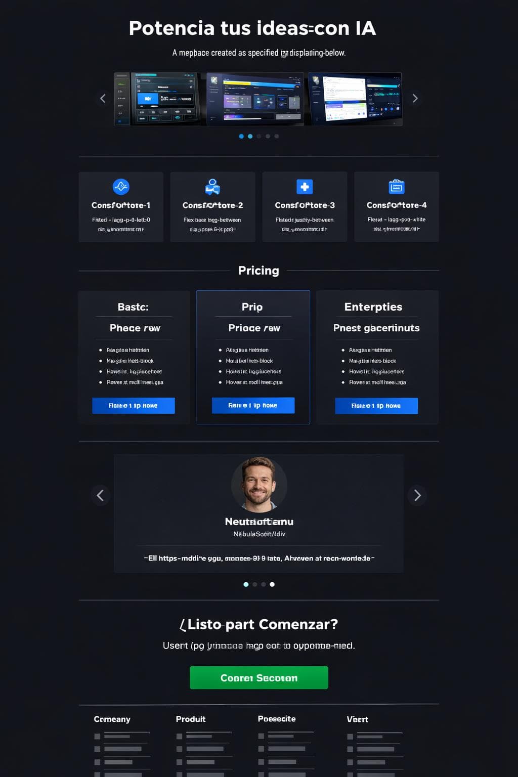 Stack Ámbar — vista previa del theme