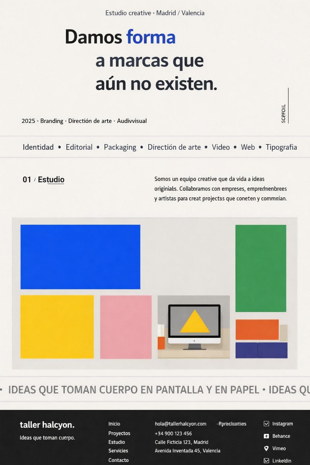 Taller Halcyon — vista previa del theme