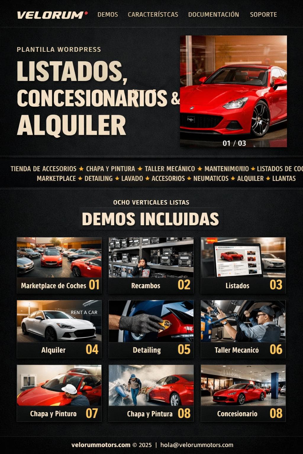 Taller Motor Lira — vista previa del theme