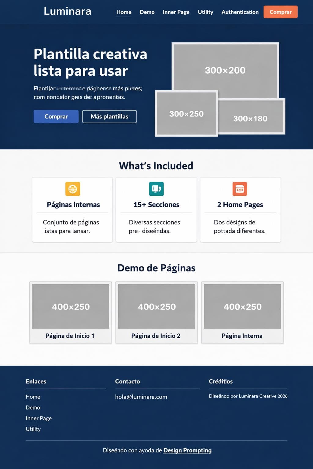 Taller Orion — vista previa del theme