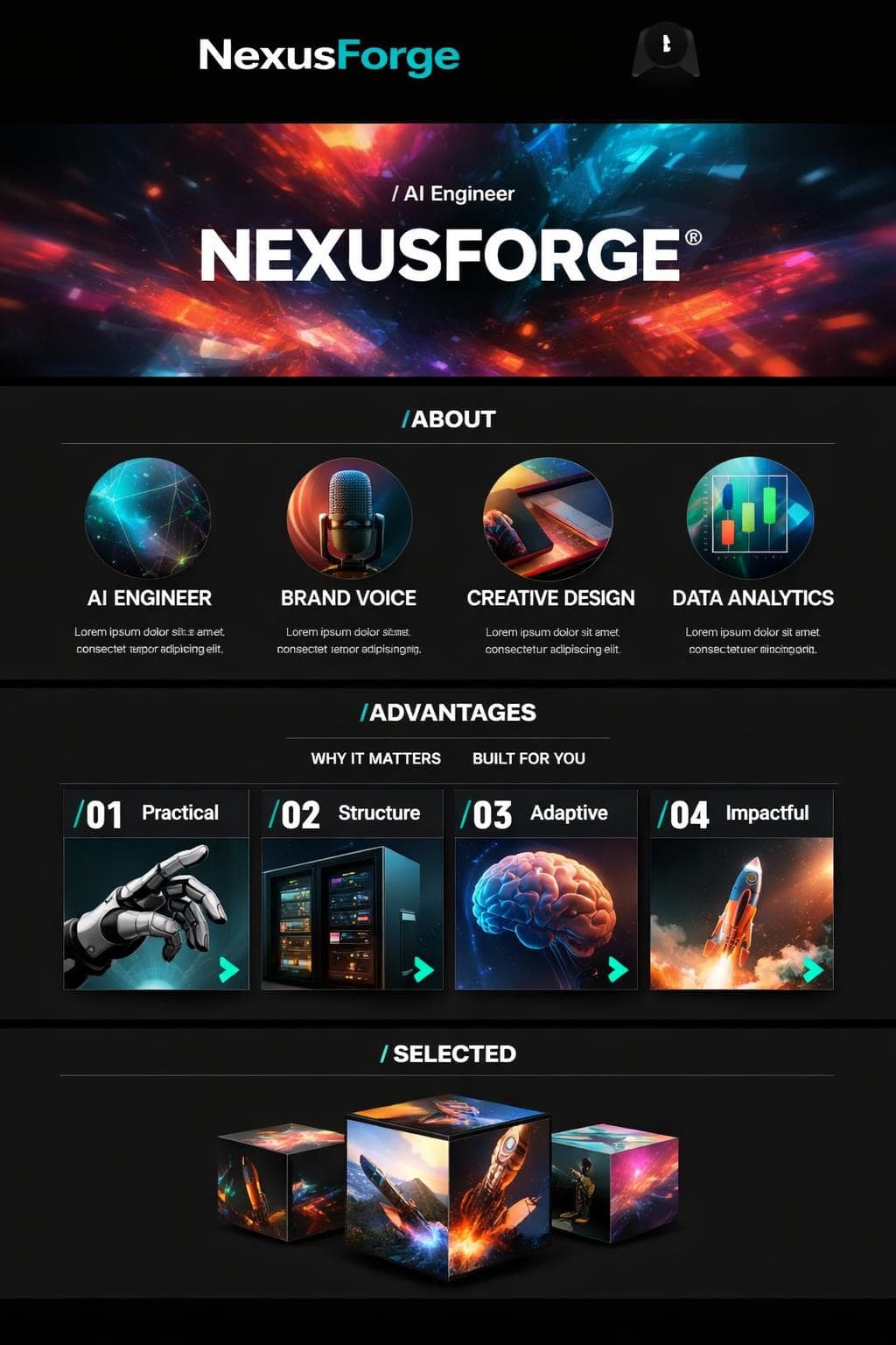 Tech Rubí — vista previa del theme