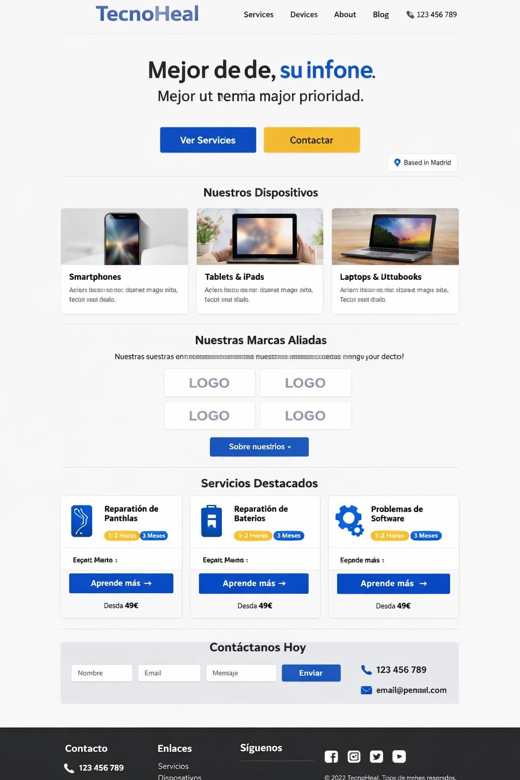 TecnoHeal — vista previa del theme