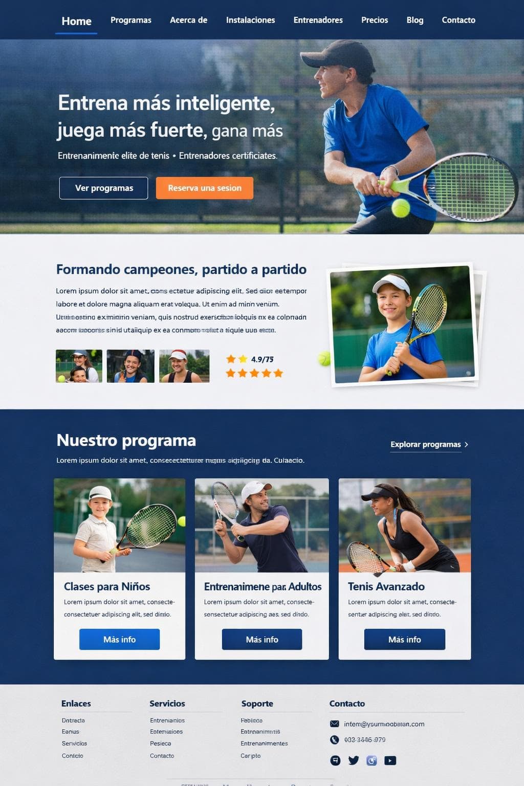 TenisViva — vista previa del theme