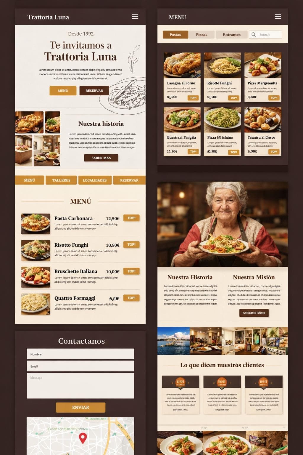 Trattoria Luna — vista previa del theme
