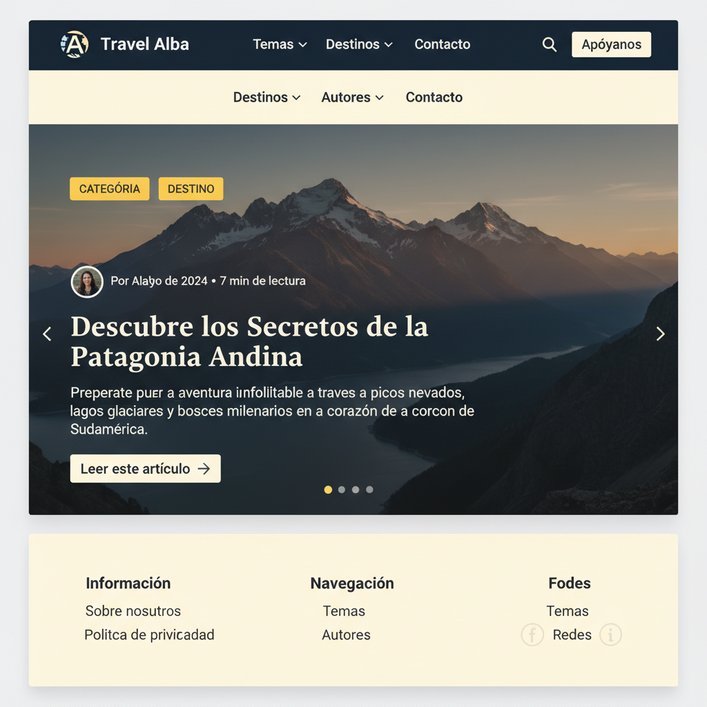 Travel Alba — vista previa del theme