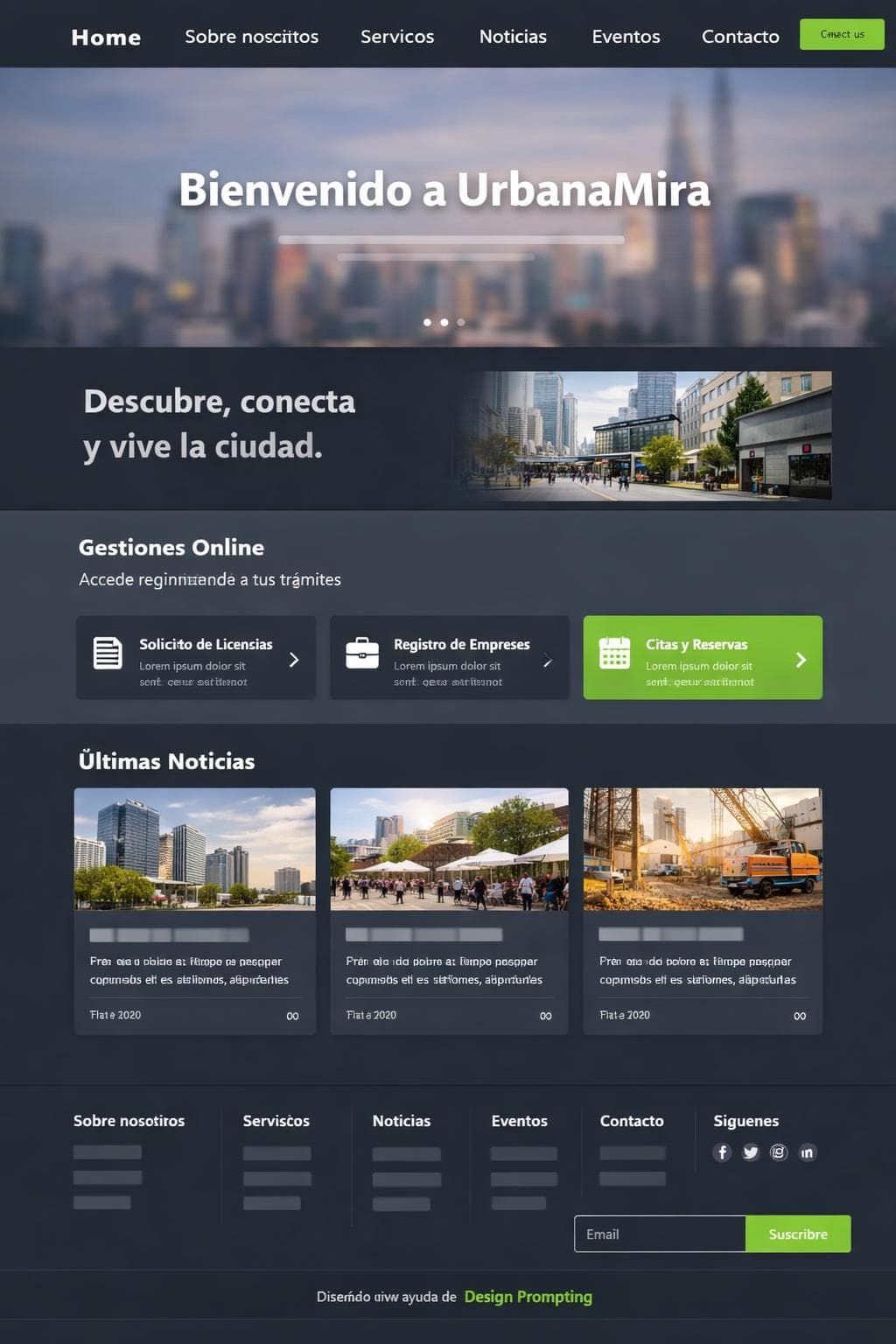 UrbanaMira — vista previa del theme