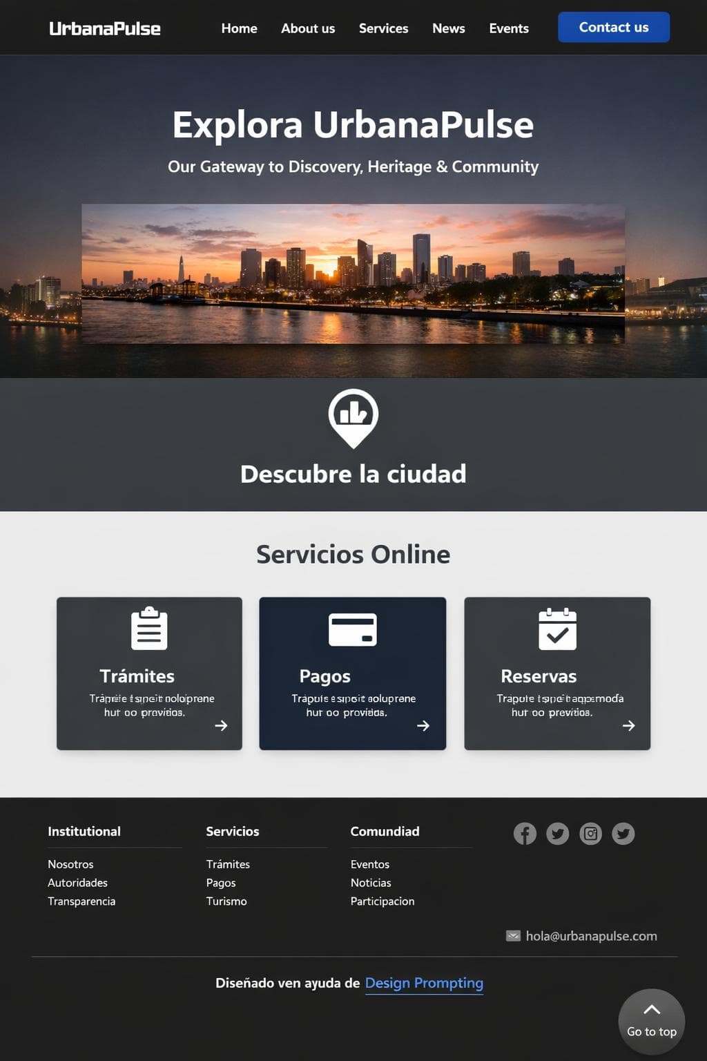 UrbanaPulse — vista previa del theme
