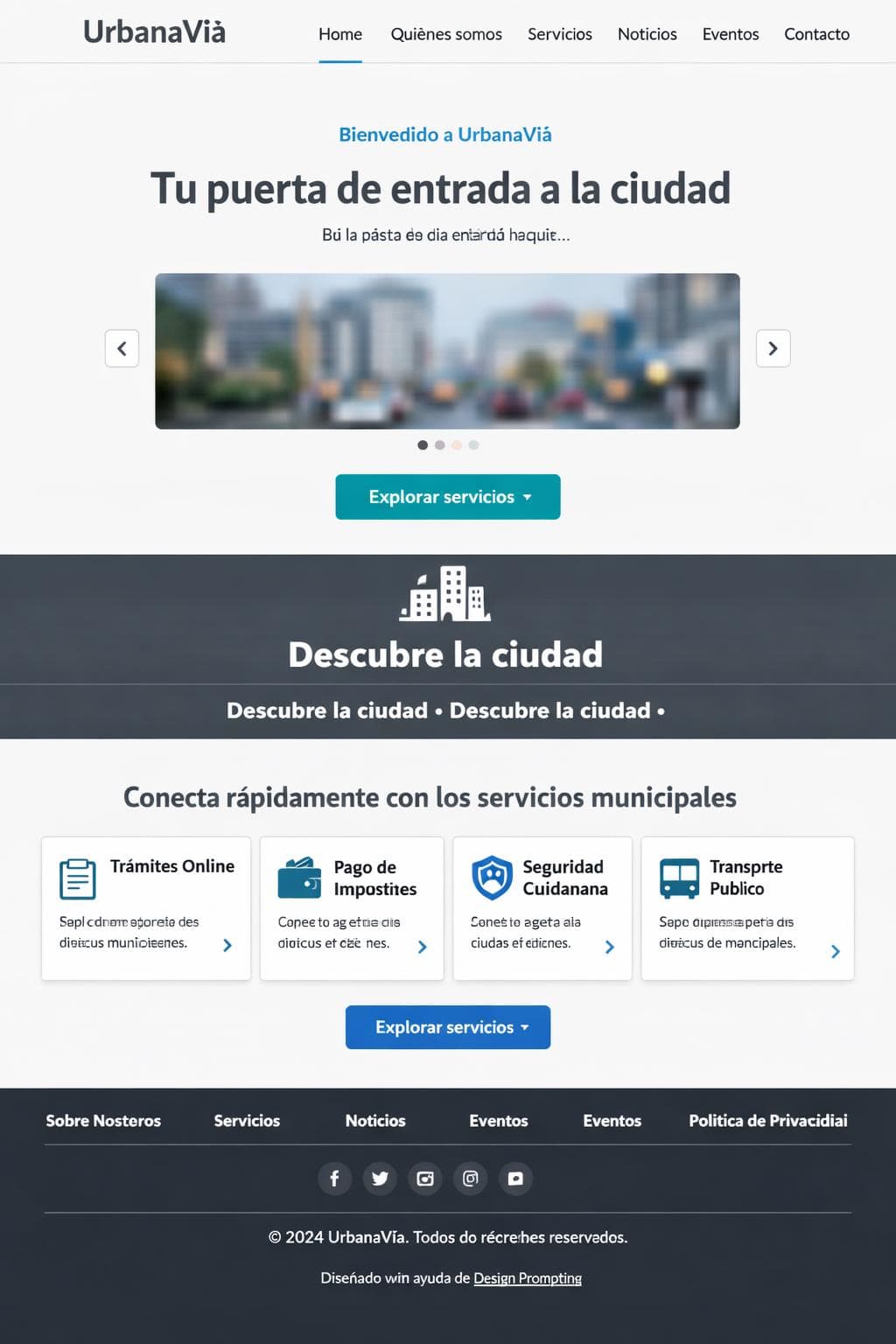 UrbanaVía — vista previa del theme