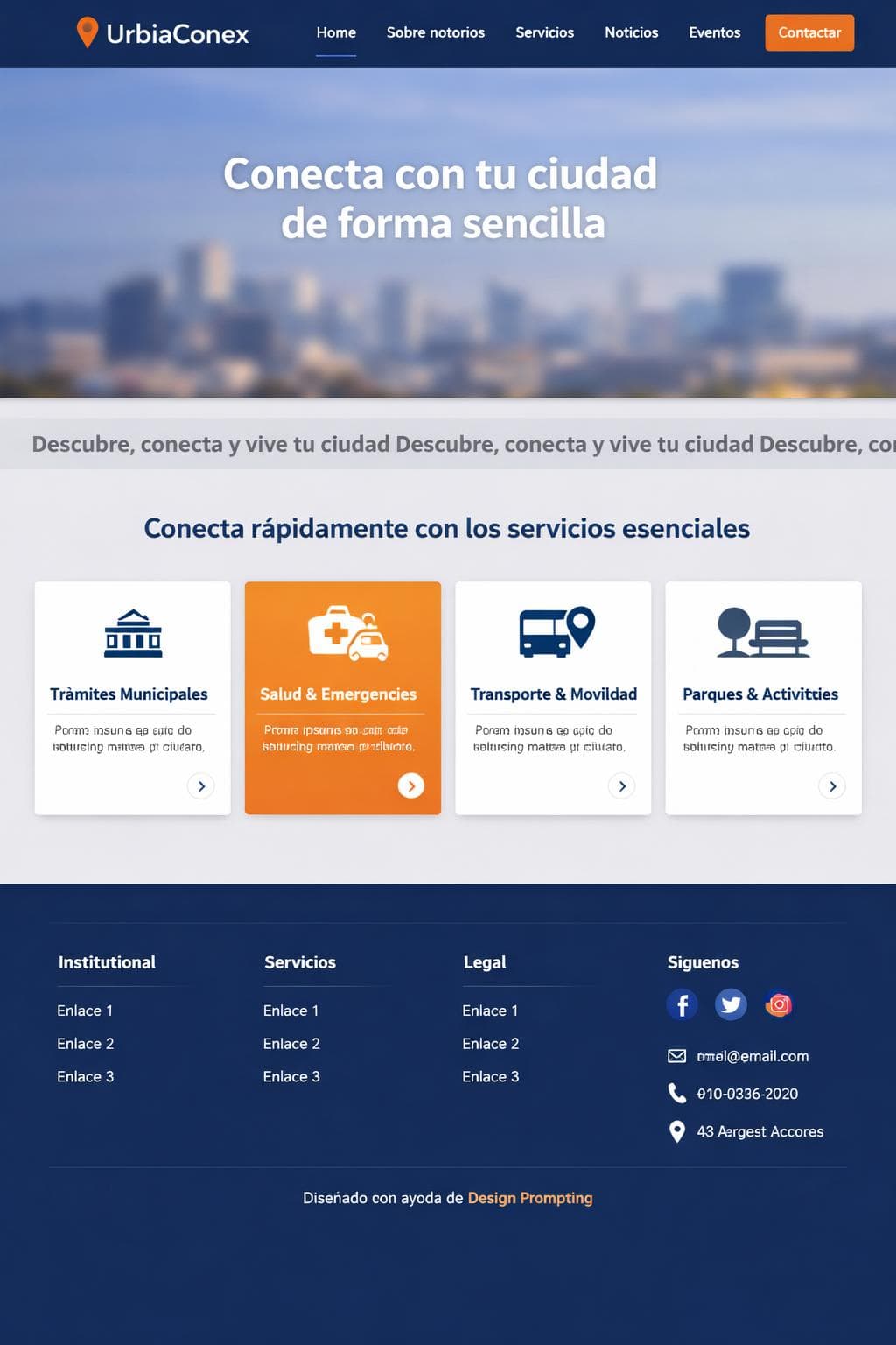 UrbiaConex — vista previa del theme