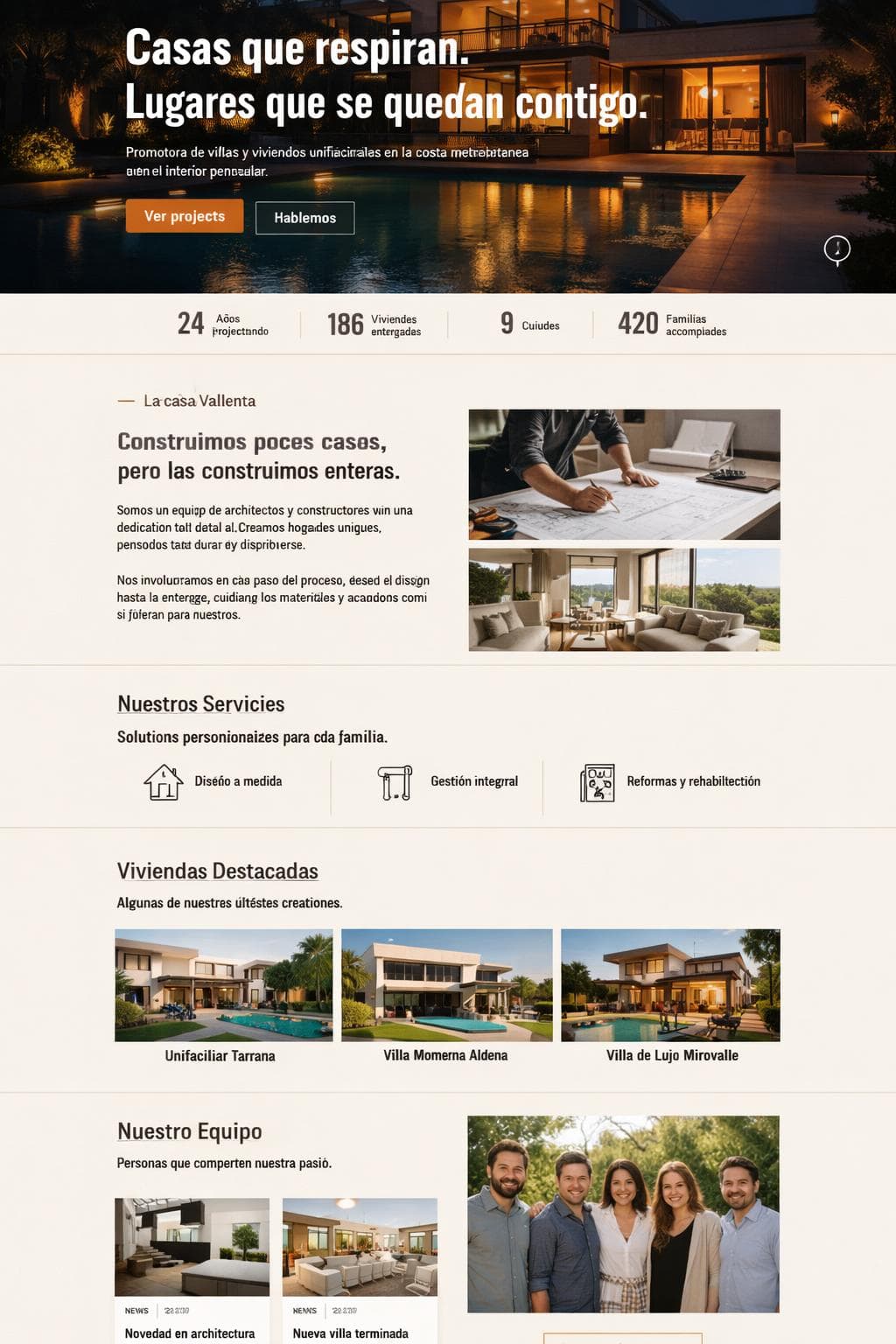 Vallenta Estates — vista previa del theme