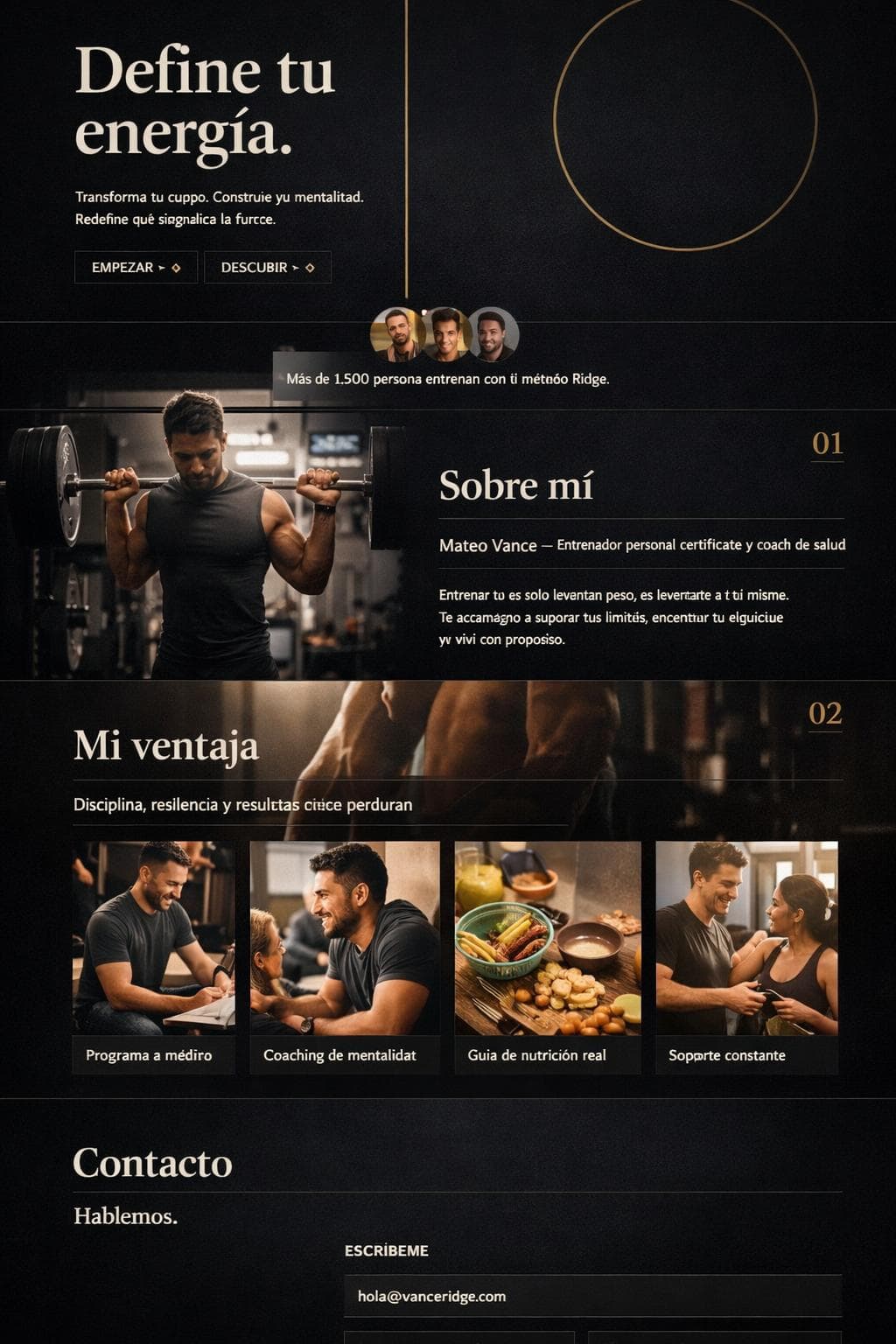 Vance Ridge — vista previa del theme
