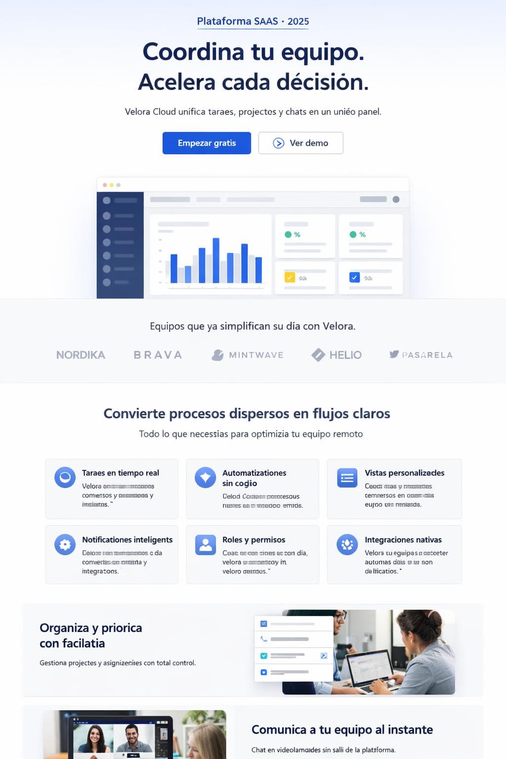 Velora Cloud — vista previa del theme