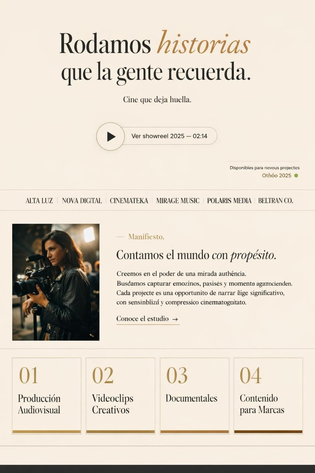 Velora Films — vista previa del theme