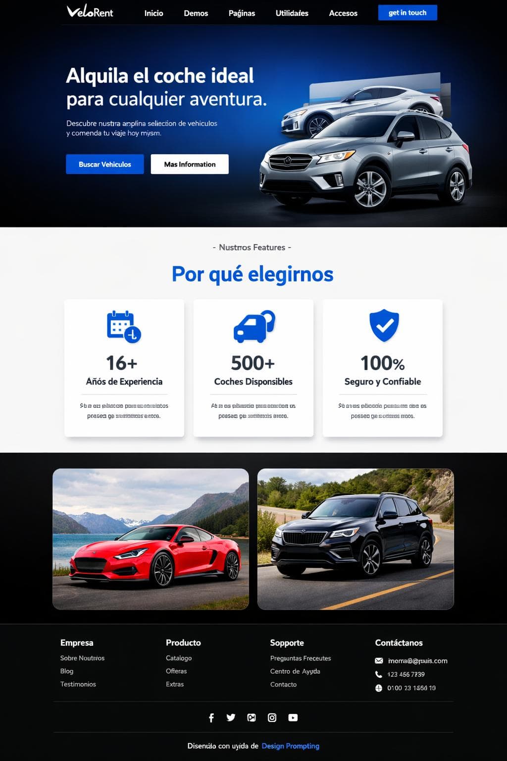VeloRent — vista previa del theme
