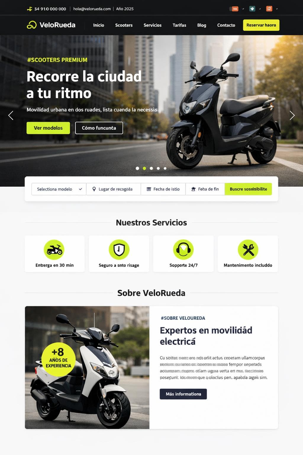VeloRueda — vista previa del theme